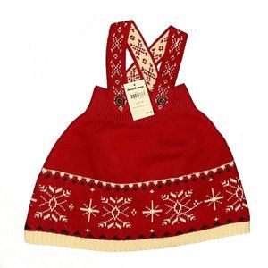 Hanna Andersson Red Nordic Sweater Jumper 3-6 mo